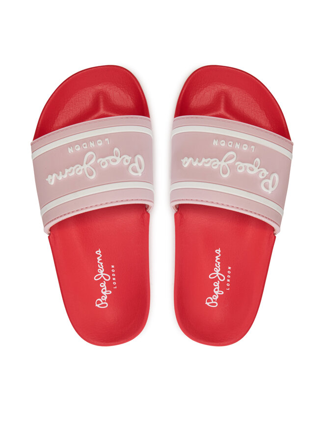 Pepe Jeans Pantoletten Pepe Jeans Slider Logo G PGS70061 Rosa
