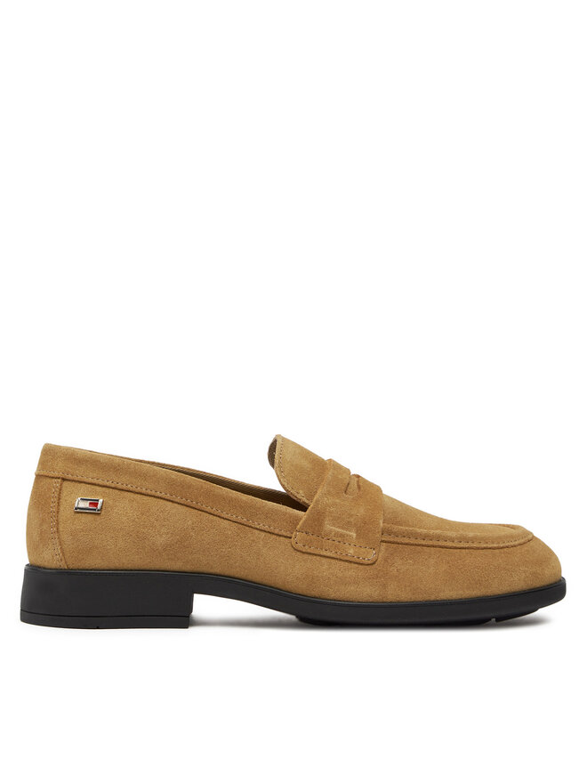 Tommy Hilfiger Lordsy Tommy Hilfiger Flag Suede Classic Loafer FW0FW08221 Khaki