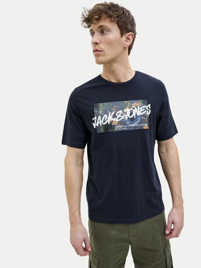 Jack&Jones Jack&Jones Marškinėliai Hawaii 12269324 Tamsiai mėlyna Standard Fit