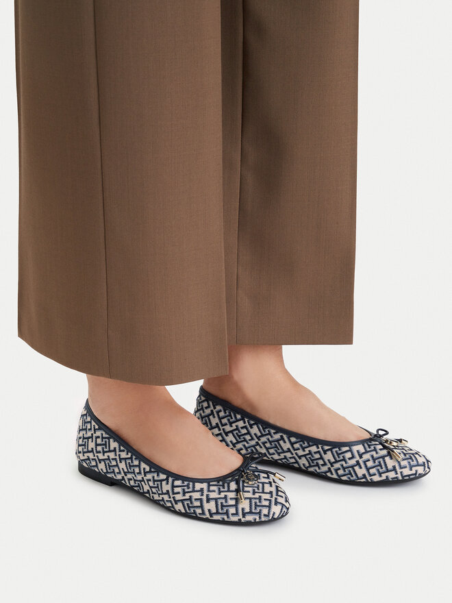 Tommy Hilfiger Ballerinas Tommy Hilfiger Th Charm Jacquard Ballerina FW0FW09504 Bunt