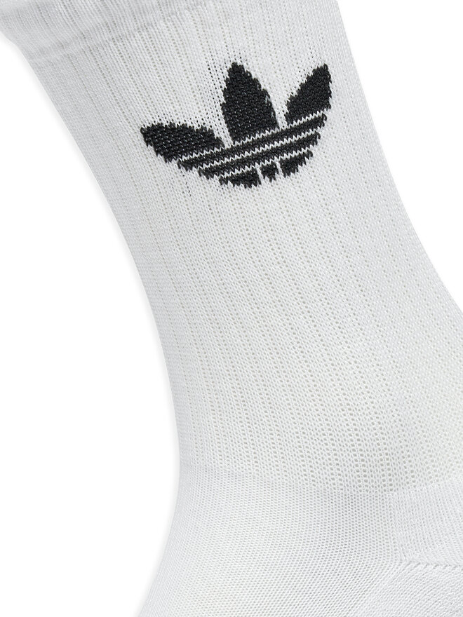 adidas Σετ 3 ζευγάρια ψηλές κάλτσες unisex adidas Trefoil Cushion IJ5616 Λευκό