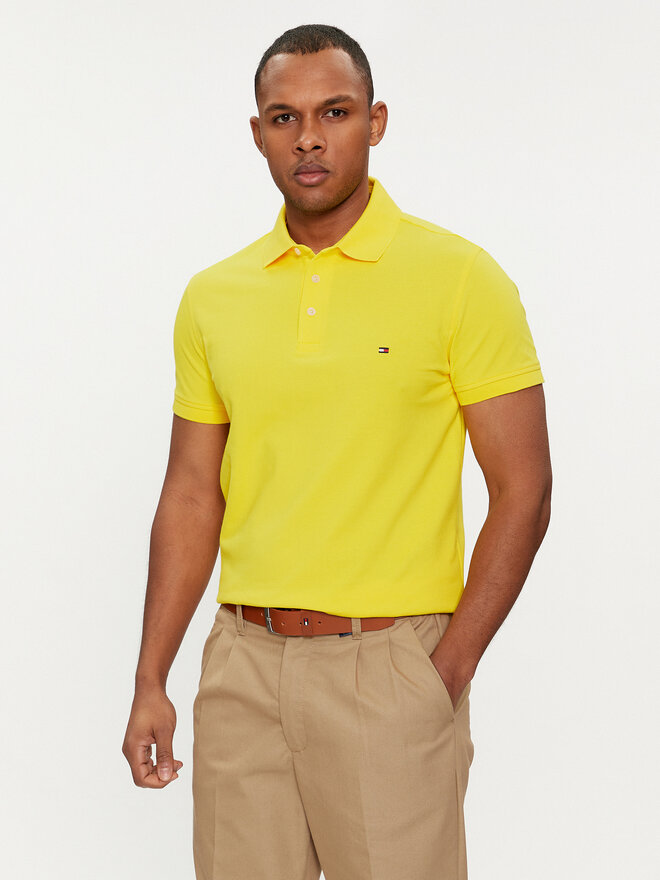 Tommy Hilfiger Tommy Hilfiger Pólóing 1985 MW0MW17771 Sárga Slim Fit