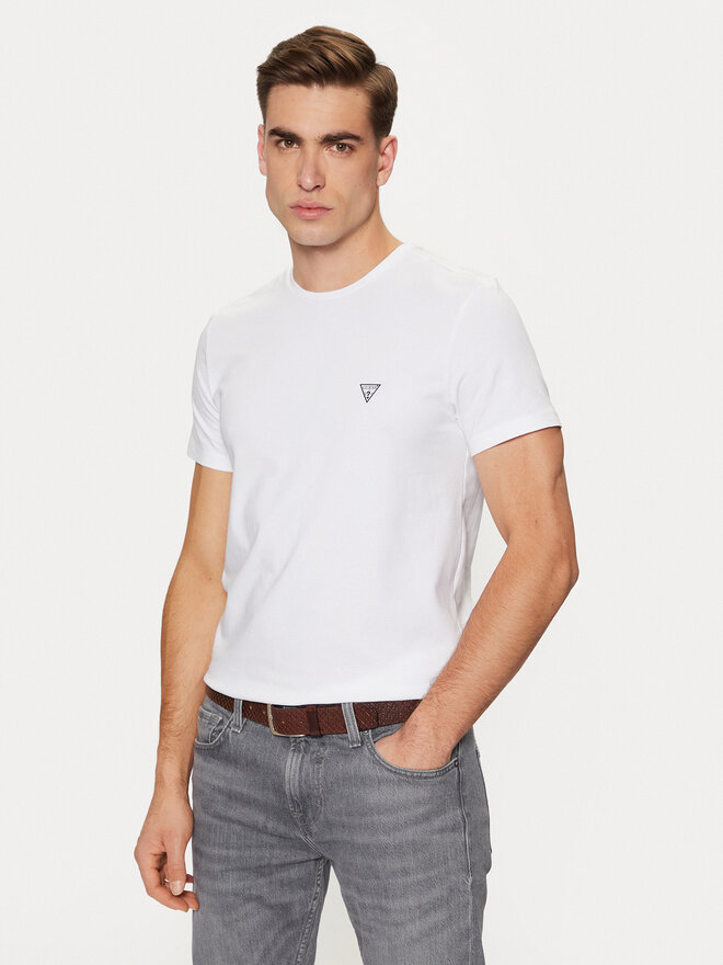 Guess Guess Camiseta Caleb U97M00 KCD31 Blanco Slim Fit