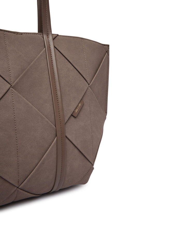 Calvin Klein Handtasche Calvin Klein Woven Sueded Carryall LV04F3695G Braun