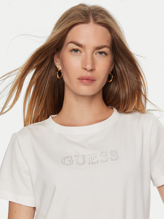 Guess Guess T-Shirt V3BI11 J1314 Λευκό Regular Fit