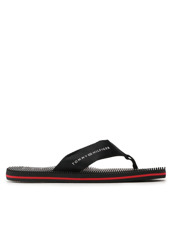 Tommy Hilfiger Japonki Tommy Hilfiger Massage Footbed FM0FM04474 Czarny
