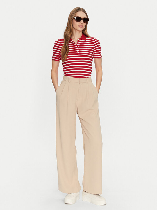 Tommy Hilfiger Tommy Hilfiger Polo marškinėliai 1985 WW0WW43225 Raudona Slim Fit
