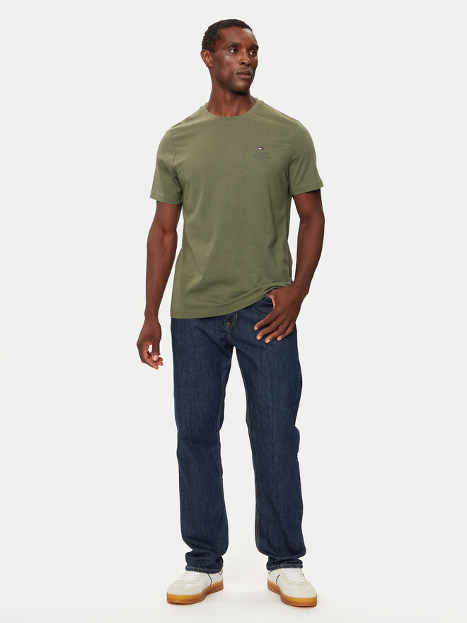 Tommy Hilfiger Tommy Hilfiger Marškinėliai MW0MW36500 Žalia Regular Fit