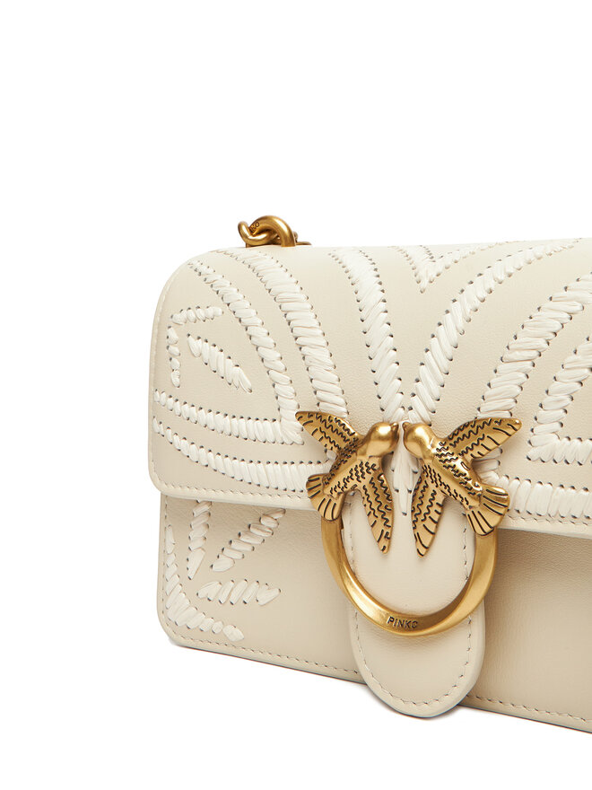 PINKO Kabelka PINKO Love One Mini Cl PE 25 PLTT 100059 A2C3 Bílá