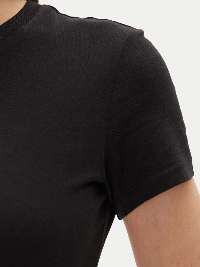 Tommy Jeans Tommy Jeans Camiseta Tjw Slim Essential Logo 2 Tee DW0DW20316 Negro Regular Fit