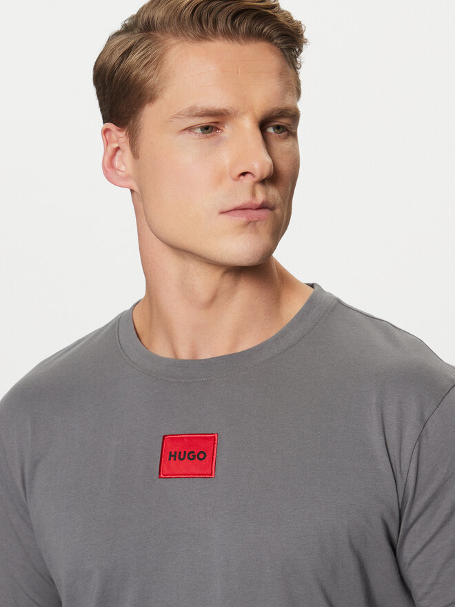 HUGO HUGO Camiseta Diragolino212 50447978 Gris Regular Fit