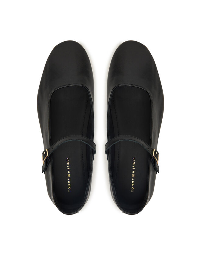 Tommy Hilfiger Baleriny Tommy Hilfiger SmooMaryjane FW0FW09152 Czarny
