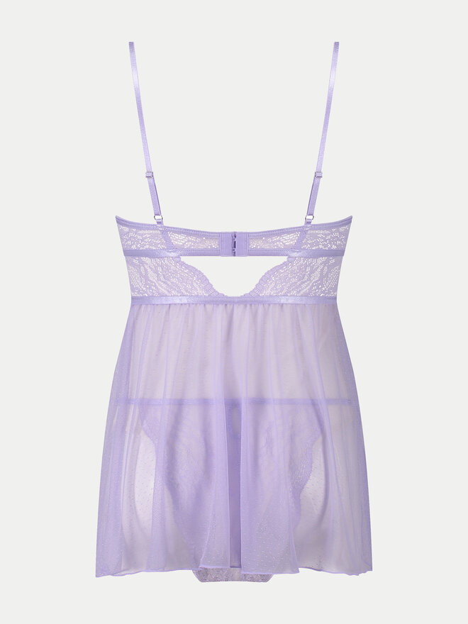 Hunkemöller Hunkemöller Spalna srajca Babydoll Isabelle 205016 Vijolična