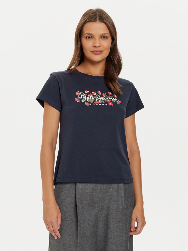Pepe Jeans Pepe Jeans Póló Ginny PL505945 Sötétkék Regular Fit