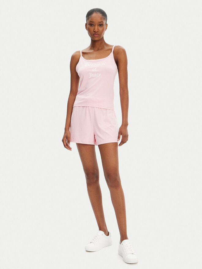 Juicy Couture Juicy Couture Marškinėliai Dream Of Vest JCLCT125505 Rožinė Slim Fit