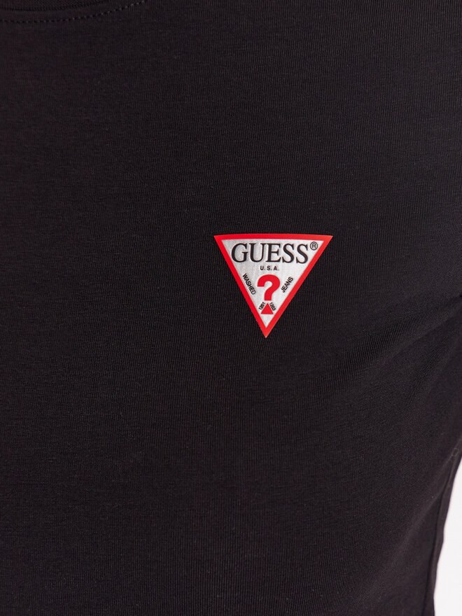 Guess Guess Marškinėliai W2YI44 J1314 Juoda Slim Fit