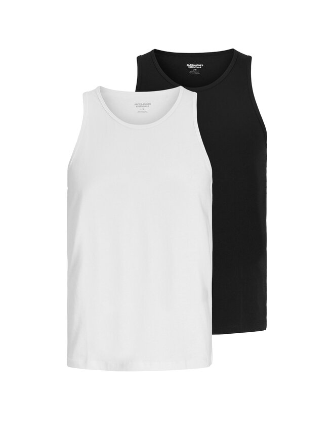Jack & Jones Jack & Jones Комплект майок без рукавів 12297688 Чорний Regular Fit