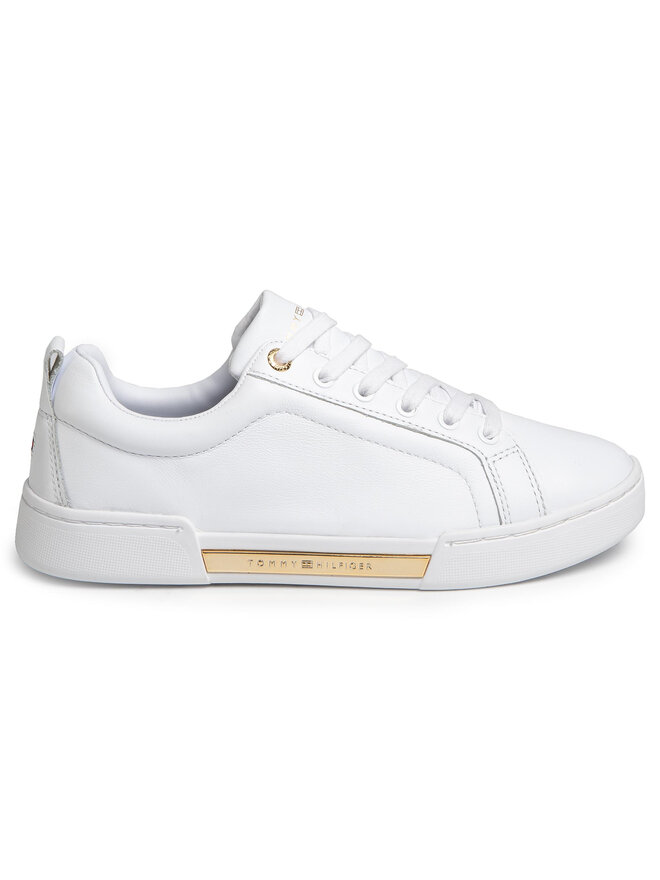 Tommy Hilfiger Sneakers Tommy Hilfiger Branded Outsole Metallic Sneaker FW0FW04707 Weiß