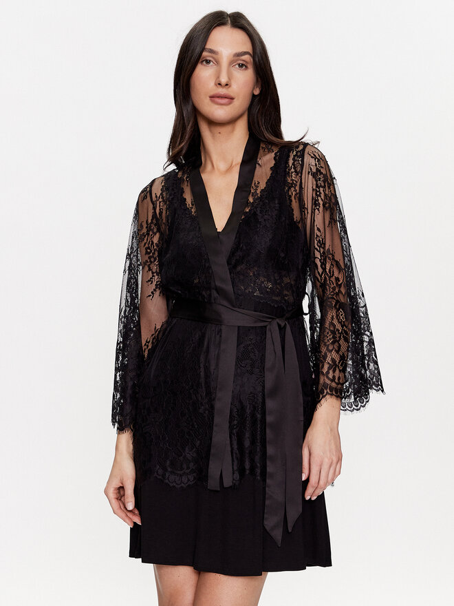 Hunkemöller Hunkemöller Ρόμπα 191636 Μαύρο Regular Fit