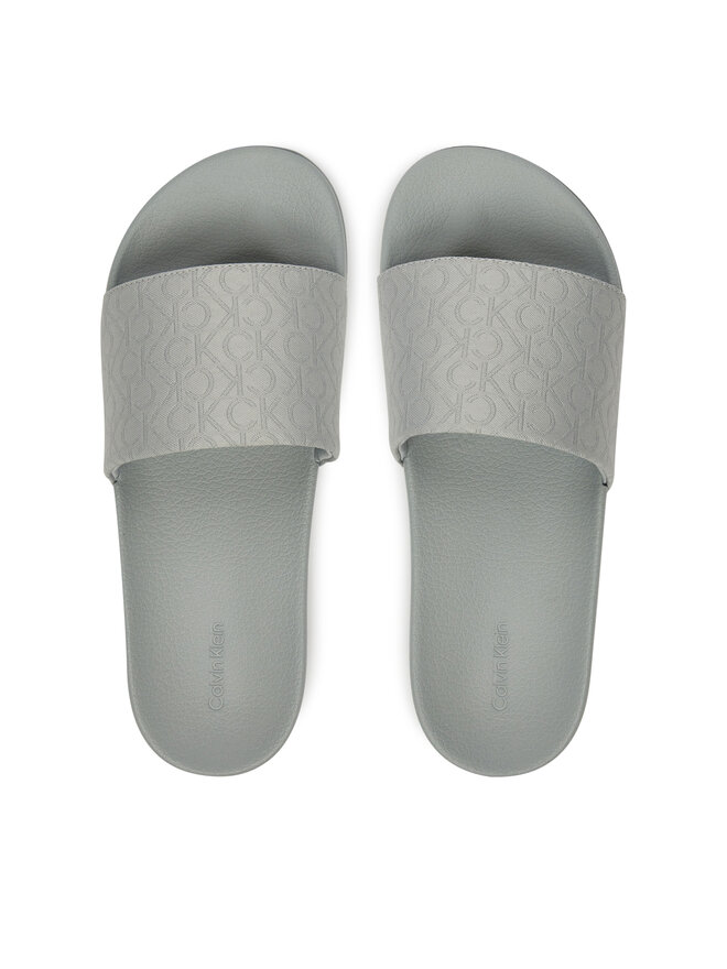 Calvin Klein Natikače Calvin Klein Pool Slide - Jacq HW0HW02420 Siva
