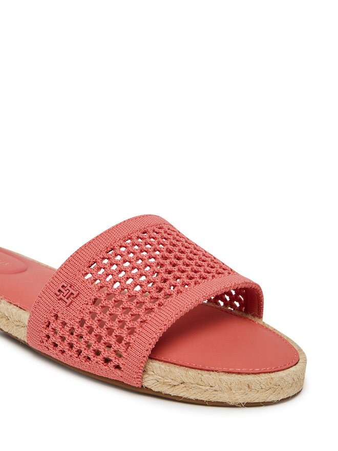 Tommy Hilfiger Espadrilles Tommy Hilfiger Knit Mesh Espadrille Flat Sandal FW0FW08744 Koral