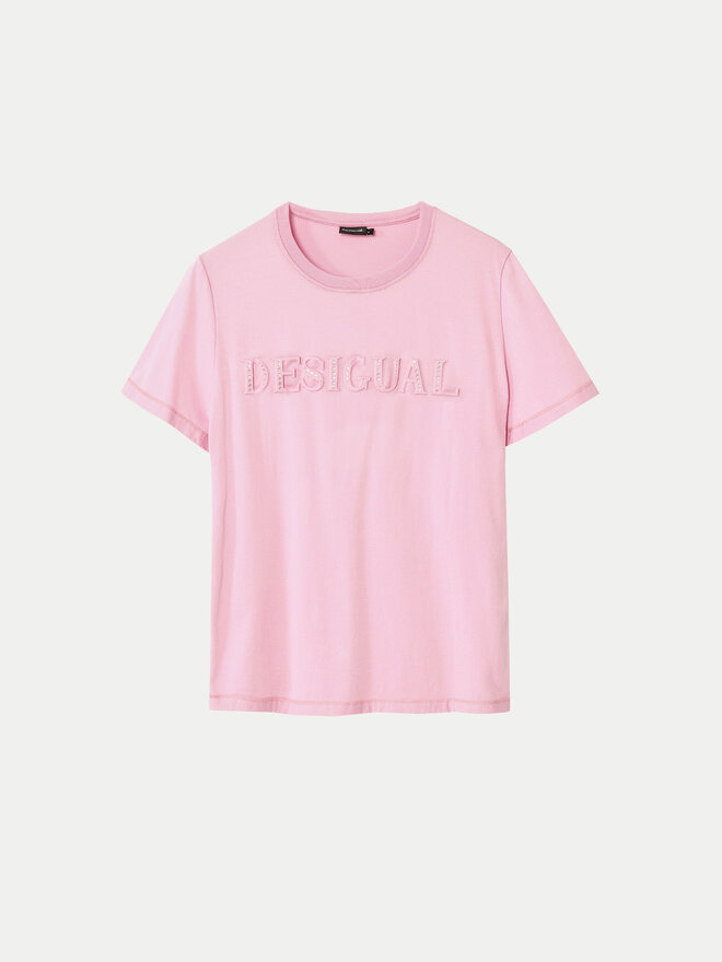 Desigual Desigual T-Shirt Brandy 24WWTK24 Rosa Regular Fit