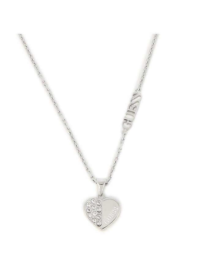 Guess Náhrdelník Guess Lovely Guess JUBN03 035JW Strieborné rhodiovanie