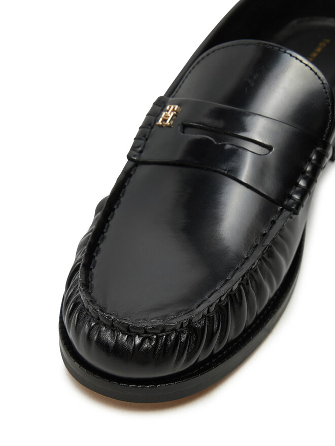 Tommy Hilfiger Μοκασίνια Tommy Hilfiger Loafer Abrasivato Leather FW0FW08617 Μαύρο