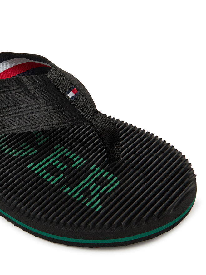 Tommy Hilfiger Zehentrenner Tommy Hilfiger Massage Beach Sandal FM0FM05443 Schwarz