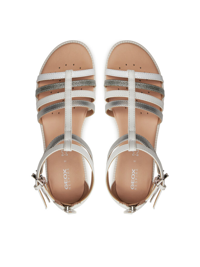 Geox Szandál Geox J Sandal Karly Girl J7235D 054AJ C1Z1N D Fehér