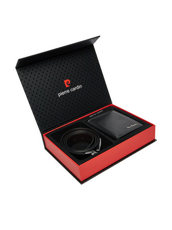 Pierre Cardin Juego de cartera y cinturón Pierre Cardin ZG-EX-14 Negro