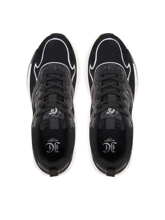 Just Cavalli Sneakersy Just Cavalli Fondo Nevada Dis 2 79QA3SD1 ZSD37 Černá