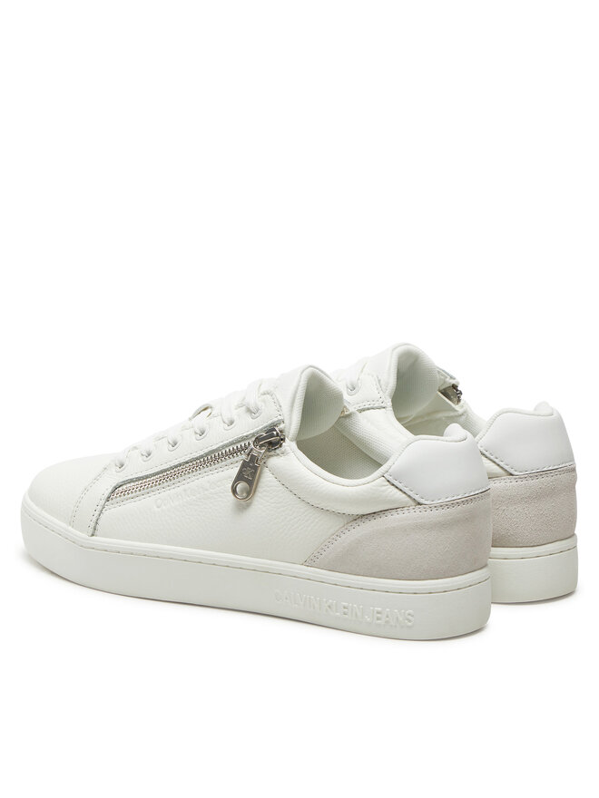 Calvin Klein Jeans Sneakersy Calvin Klein Jeans Classic Cupsole Zip Low In YM0YM01254 Biały