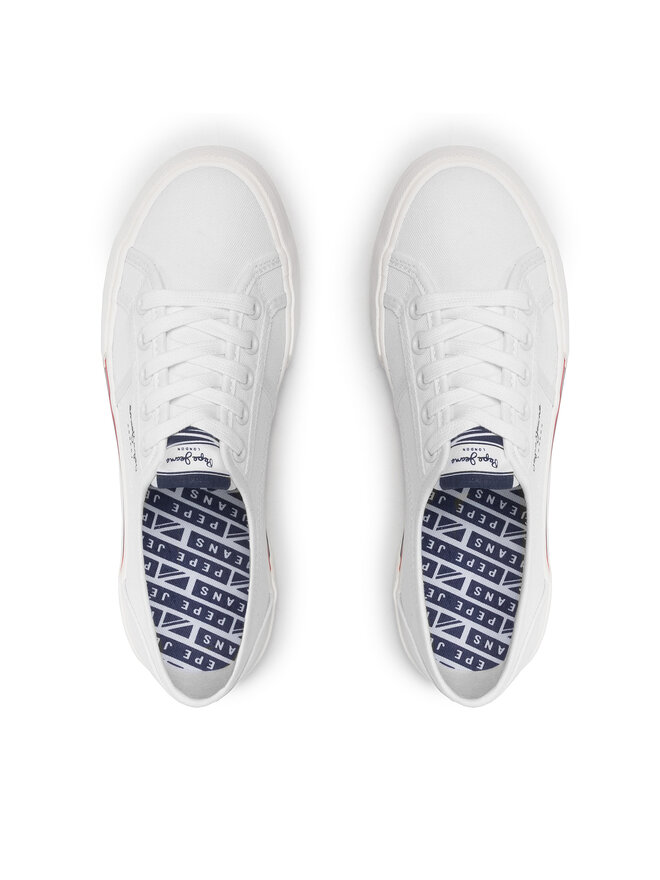 Pepe Jeans Sneakers aus Stoff Pepe Jeans Brady W Basic PLS31287 Weiß