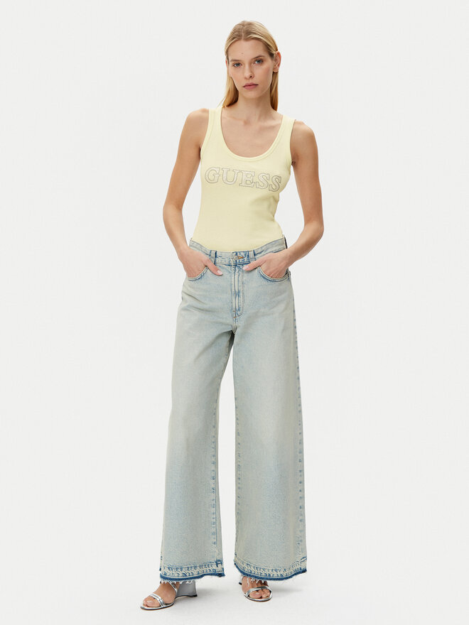 Guess Guess Топ W5GP29 KA0H1 Жовтий Regular Fit