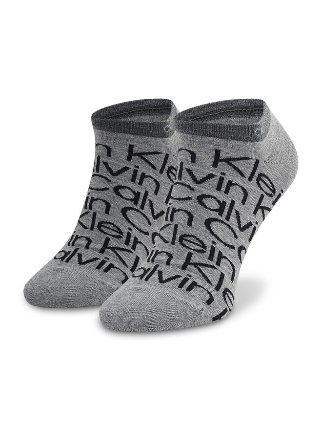 Calvin Klein Sada 2 párů pánských nízkých ponožek Calvin Klein 701218714 Šedá