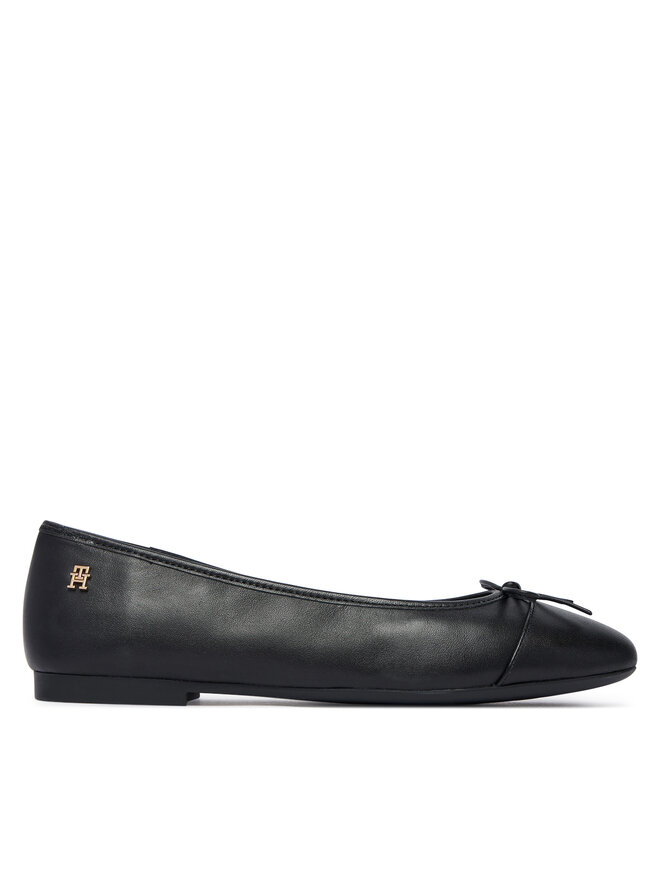 Tommy Hilfiger Ballerinas Tommy Hilfiger Hilfiger Smooth Lthr Ballet FW0FW09241 Schwarz