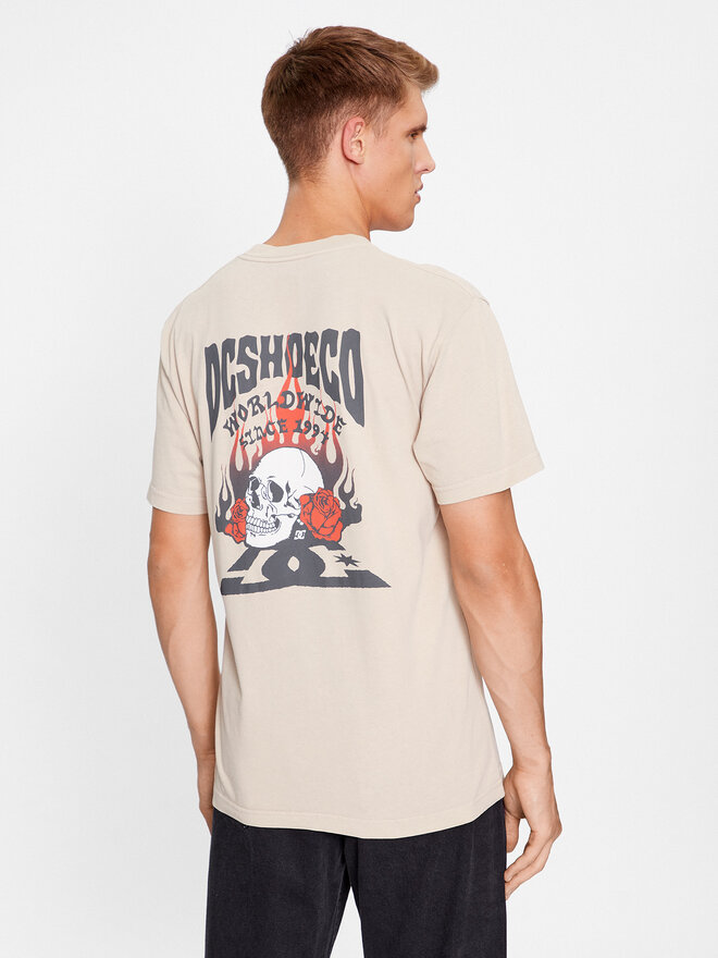 DC DC Marškinėliai Defiant Tees ADYZT05309 Smėlio Regular Fit