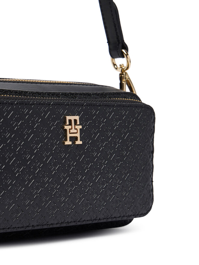 Tommy Hilfiger Handtasche Tommy Hilfiger Th Daily Camera Bag Mono AW0AW18414 Schwarz