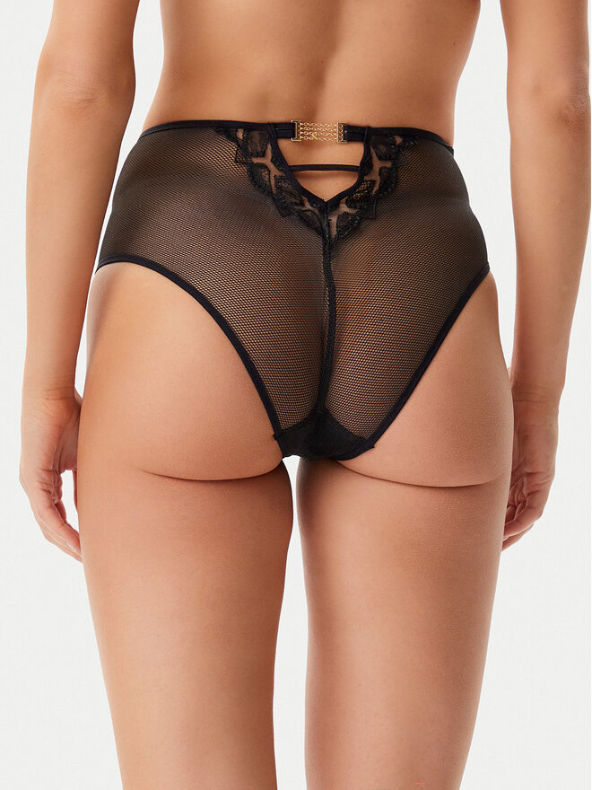 Chantelle Chantelle Klassischer Damenslip mit hoher Taille Reptilia C01LC5 Schwarz
