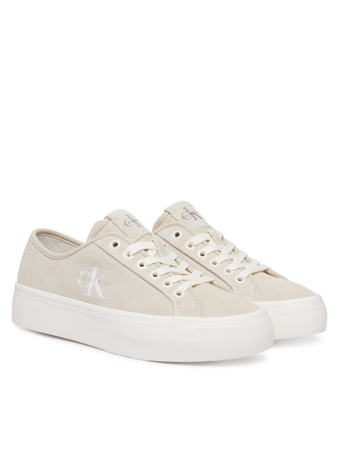 Calvin Klein Sneakers Calvin Klein Vulc Flatf Laceup Suede HW0HW03088 Beige