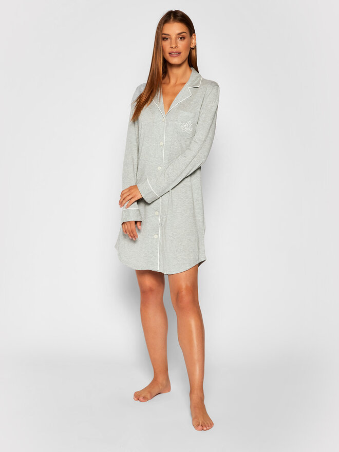 LAUREN RALPH LAUREN Lauren Ralph Lauren Nachthemd I811950 Grau Regular Fit