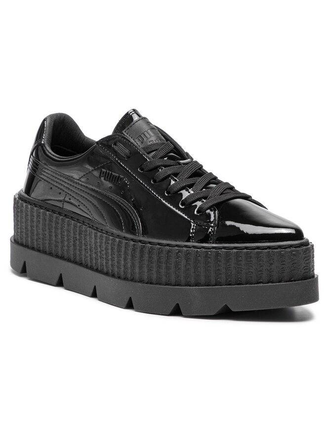 Black patent leather puma sneakers cheap