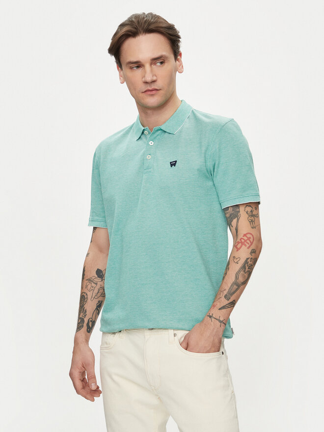 Wrangler Wrangler Pólóing Refined 112350393 Zöld Regular Fit