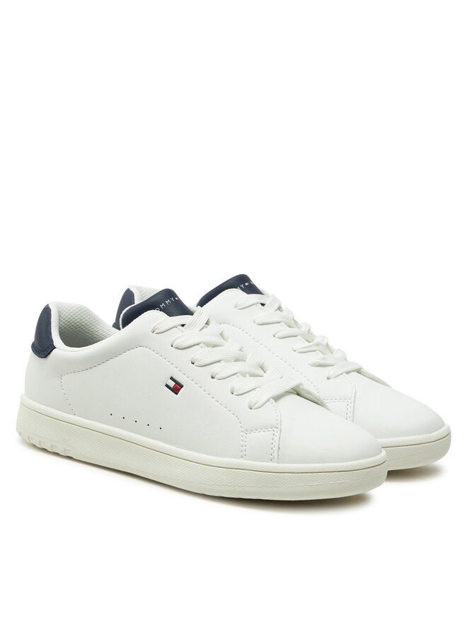Tommy Hilfiger Sneakersy Tommy Hilfiger Low Cut Lace-Up Sneaker T3X9-33848-1355 S Biały