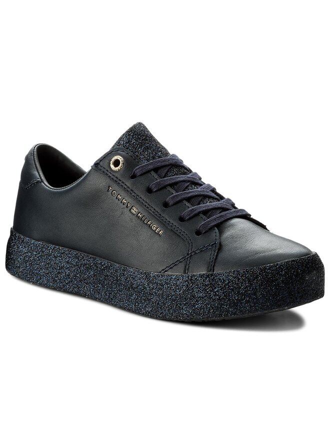 Tommy Hilfiger Sneakers Tommy Hilfiger Sparkle Outsole Glitter Sneaker FW0FW02798 Dunkelblau