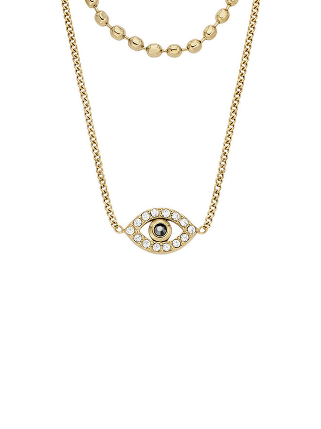 Fossil Kaklarota Fossil Sutton Evil Eye JF04792710 Zelta