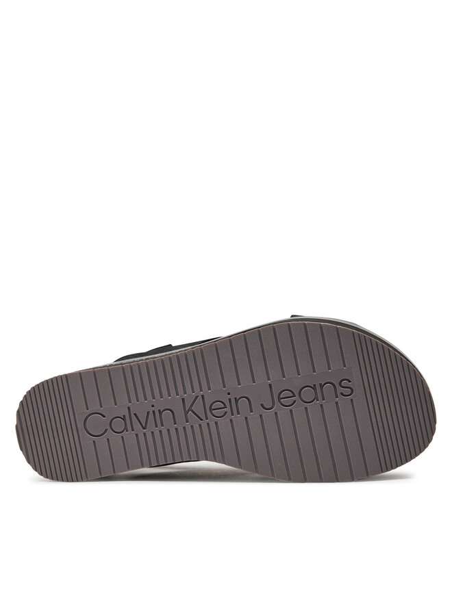 Calvin Klein Jeans Sandalen Calvin Klein Jeans Flatform Sandal Sling In Mr YW0YW01362 Schwarz