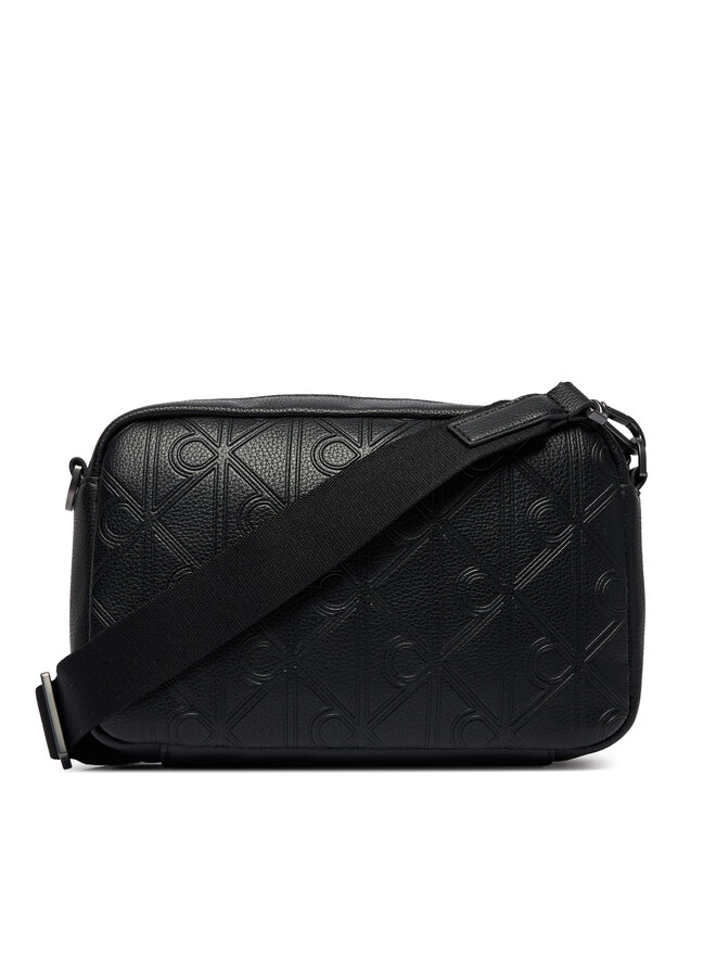 Calvin Klein Umhängetasche Calvin Klein Emblem Aop Deboss Camera Bag LV04D3563G Schwarz