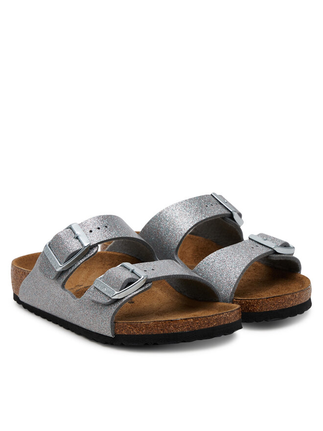 Birkenstock Klapki Birkenstock Arizona Kids 1029468 S Srebrny